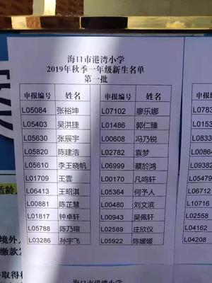 海口中小学公布划片入学录取名单,首批新生名单出来啦!看看有没有你家娃